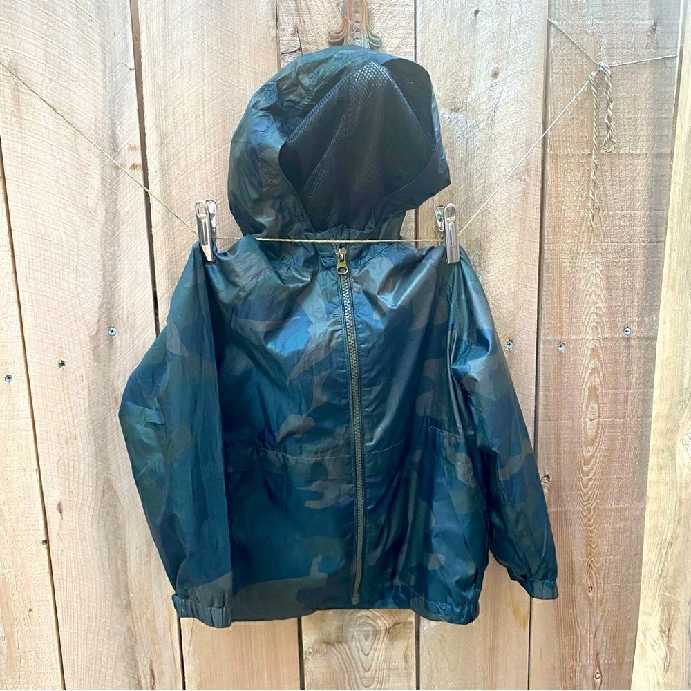Mango kids wind breaker camouflage print jacket size 6/7 years